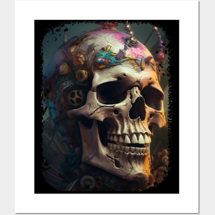 Spooky Evil Clown Skull Posters and Art